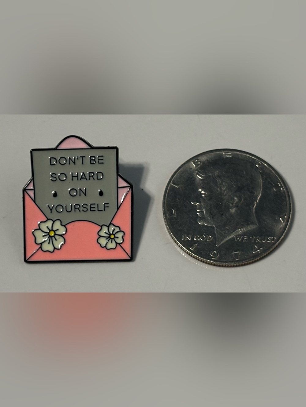 “Don't Be So Hard On Yourself” Envelope Enamel Pi ‼️3 for 15‼️ - Picture 2 of 2